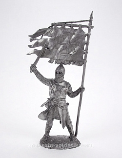 Миниатюра из олова Рыцарь Ордена Святого Гроба господнего Иерусалимского, XII в. 54 мм, Солдатики Публия