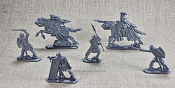 Солдатики из пластика Барон Фарриоль 54мм (2+4 шт, серебро, пластик), Воины и битвы - фото