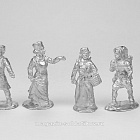 Сборные фигуры из металла Средние века, набор №1 (5 фигур + аксессуары) 28 мм, Figures from Leon