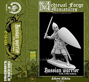 Сборная миниатюра из смолы Русский ратник 75 mm (1:24) Medieval Forge Miniatures - фото