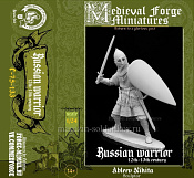 Сборная миниатюра из смолы Русский ратник 75 mm (1:24) Medieval Forge Miniatures - фото