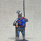 Миниатюра из олова Французский рыцарь, Столетняя война, 54 мм, Студия Большой полк (ИЛ2350.08.15.54) (ИЛ2350.08.15.54)