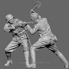 Сборная фигура из смолы Схватка красноармейца с солдатом Вермахта. 1941-42 г., 1:35, SOGA miniatures (SM 3013) (SM 3013)