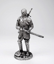 Миниатюра из олова 350 РТ Вольный мечник, 54 мм, Ратник - фото