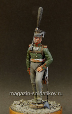 Сборная миниатюра из металла Русский офицер гренадерских полков, 1812 г. 54 мм, Chronos miniatures - фото