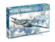 Сборная модель из пластика ИТ Самолет Bf-110C-3 / Bf-110C-4 (Messerschmitt) «Zerstorer» (1/72) Italeri - фото