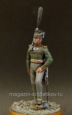 Сборная миниатюра из металла Русский офицер гренадерских полков, 1812 г. 54 мм, Chronos miniatures (CHM-54097) (CHM-54097)