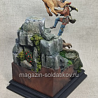Миниатюра из смолы Схватка с пумой (две фигуры), 75 мм (575-030) (575-030)