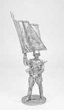Миниатюра из олова Старшина Красной Армии с полковым знаменем, 1943-45 гг, 54мм. EK Castings - фото