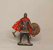 Миниатюра в росписи Викинг, 10 век, 54 мм, Сибирский партизан. - фото