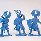 Солдатики из мягкого резиноподобного пластика Германские рыцари - 3 (синий цвет), н 6 шт, 1:32, Солдатики Публия