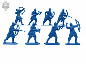 Солдатики из пластика Стрелки (8шт, цвет - синий, б/к), Воины и битвы - фото