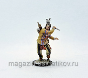 Миниатюра из олова Идейский воин Северная Америка, 54 мм, Студия Большой полк - фото