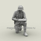 Сборная фигура из смолы SM 3123 Старший лейтенант РККА с трофейным японским пулемётом (тип 92), 1:35, SOGA miniatures (SM-3123) (SM-3123)