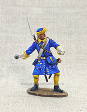 Миниатюра из олова Шведский гренадер 1700-1709, 54 мм, Большой полк - фото