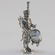 Сборная миниатюра из металла Барабанщик вольтижёрской роты, Франция 1806-1813 гг, 28 мм, Аванпост - фото