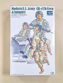 Сборные фигуры из пластика 00415 Американская пехота и экипаж СН - 47D (1:35) Trumpeter (Q529-013) (Q529-013)