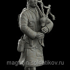 Сборная миниатюра из смолы Шотландский волынщик 54мм Shot Mini (SCO-1-P-54) (SCO-1-P-54)