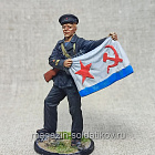 Старшина 1-й статьи с флагом ВМФ, 1941-43 гг. СССР, Красный фронт, 54 мм (КФ-012) (КФ-012)