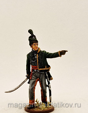 Миниатюра из олова Офицер 95-го стрелкового полка. Великобритания, 1810-15, 54 мм, Студия Большой полк - фото