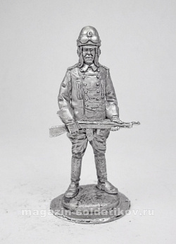 Миниатюра из олова 112 РТ Летчик-наблюдатель РИА с автоматом Федорова, 1917г 54 мм, Ратник