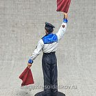 Миниатюра из олова Краснофлотец-сигнальщик, 54 мм, Студия Большой полк (ИЛ2374.14.01.54) (ИЛ2374.14.01.54)