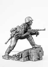 Миниатюра из олова 413 РТ Немецкий пехотинец №2, 54 мм, Ратник - фото