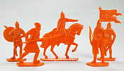 Солдатики из пластика CN096-5-К Ледовое побоище. Русская дружина, 54 мм (5 шт, цвет-оранжевый), Воины и битвы - фото