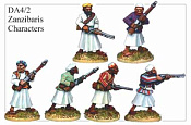 Фигурки из металла Тяжеловооружённые занзибарцы, 28 mm Foundry - фото