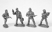 Сборные фигуры из металла Бандиты (набор 4 фигуры), 28 мм, Кордегардия (Москва) - фото