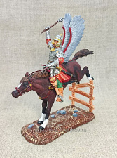 Миниатюра из олова Польский крылатый гусар, 54 мм, Большой полк - фото