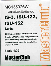 MC135026W	Траки для  ИС- ИСУ послевоенный 1/35 MasterClub