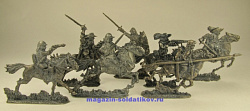 Фигурки из металла Набор солдатиков «Шведская кавалерия», 30-ти летняя война, 40 мм, Три богатыря