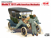 24010 Model T 1911 с американскими механиками 1:24, ICM											