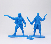 Солдатики из пластика Пираты, набор 2 шт (голубые), 1:32, Уфимский солдатик - фото