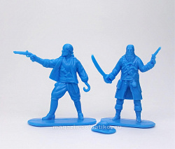 Солдатики из пластика Пираты, набор 2 шт (голубые), 1:32, Уфимский солдатик