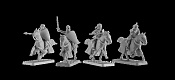 Сборная миниатюра из смолы Крестоносцы всадники, 4 фигуры, 28 мм, V&V miniatures - фото