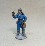 Советский летчик, зима 54 мм, в росписи - фото