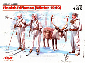Сборные фигуры из пластика Финские пехотинцы. Зима 1940 г. (1/35) ICM - фото