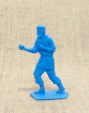 Солдатики из пластика Киевская Русь. Мирный житель. Кулачный боец Михаил (синий), Воины и битвы - фото