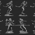 Сборная миниатюра из металла Индийская богиня - Кали, 54 мм, Chronos miniatures