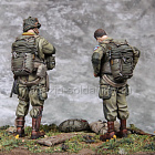 Сборная фигура из смолы SM 3637 1-ый Лейтенант и Парашютист 82-ой парашютной дивизии США, 1:35, SOGA miniatures