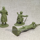 Солдатики из мягкого резиноподобного пластика Партизаны, набор 6 шт, 1/32 Soldiers. Есть