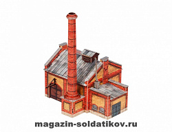 «Котельная». Сборная модель из картона. масштаб НО 1/87, Умбум (348) (348)