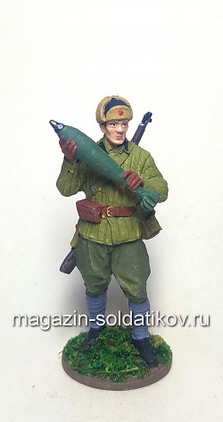 Красноармеец-мин. с миной к 120-мм плк. миномёту, 1941-43 гг. СССР, 54мм (QF0110) (QF0110)