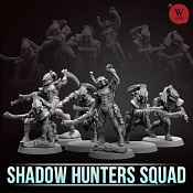 Сборные фигуры из смолы Shadow Hunters Squad, 28 мм, Артель авторской миниатюры «W» - фото