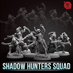 Сборные фигуры из смолы Shadow Hunters Squad, 28 мм, Артель авторской миниатюры «W»