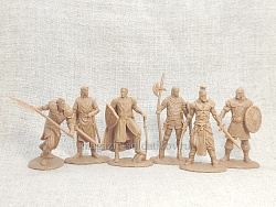 Солдатики из мягкого резиноподобного пластика Саксы, набор 6 шт, 1/32 Soldiers. Есть