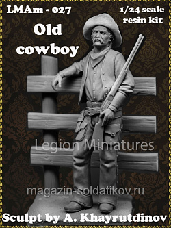 Сборная миниатюра из смолы Old Cowboy, 75 мм, Legion Miniatures