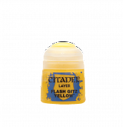 Сборные фигуры из пластика 22-02 Paint Pot: Flash Gitz Yellow, краска 12 мл - фото